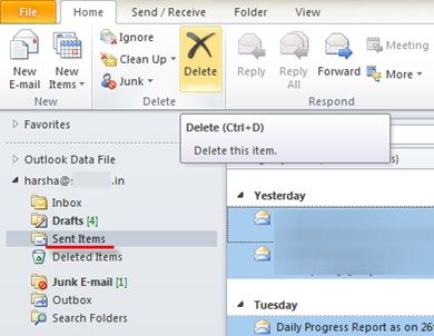clean up folder outlook for mac